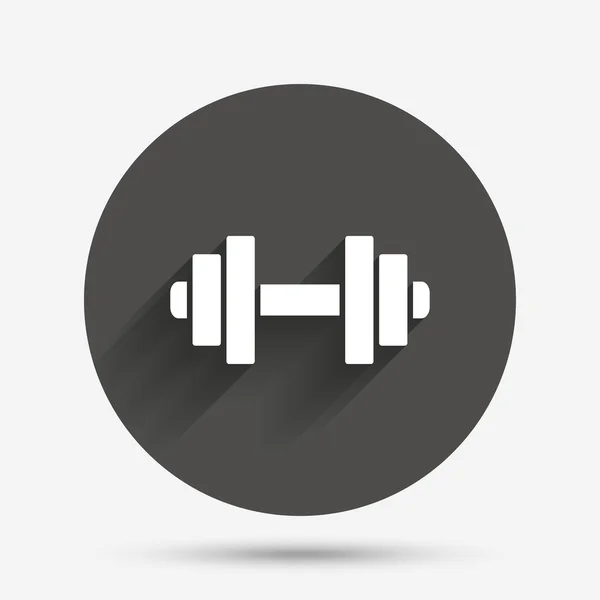 Dumbbell sign icon. Fitness symbol. — Stock Vector