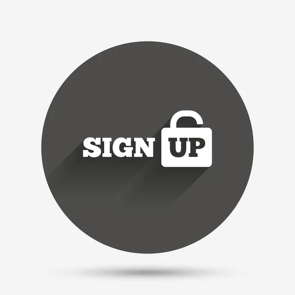 Přihlaste se ikona podepsat. symbol registrace. — Stockový vektor