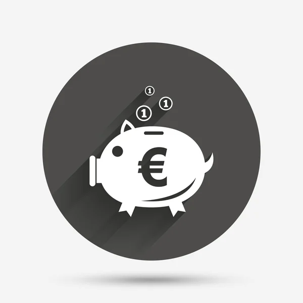 Piggy bank sign icon. Moneybox symbol. — Stock Vector