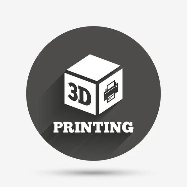 3D Print sign icon — Stock Vector