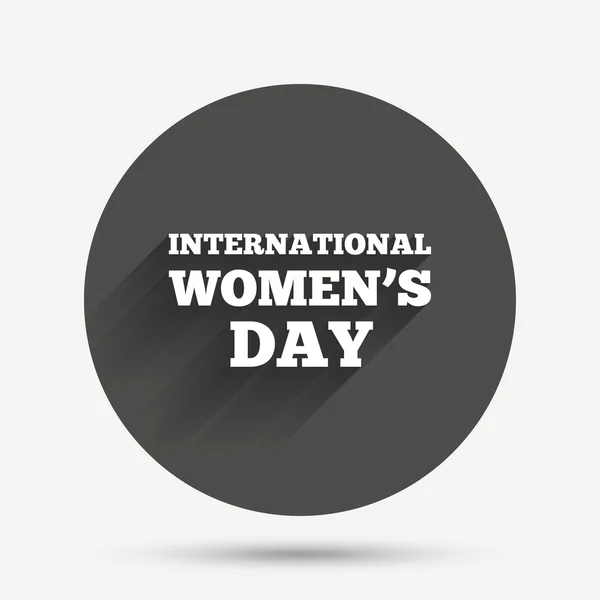 8 maart internationale women's dag teken pictogram. — Stockvector