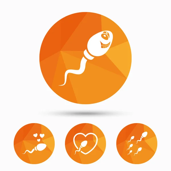 Spermie znak ikony — Stockový vektor