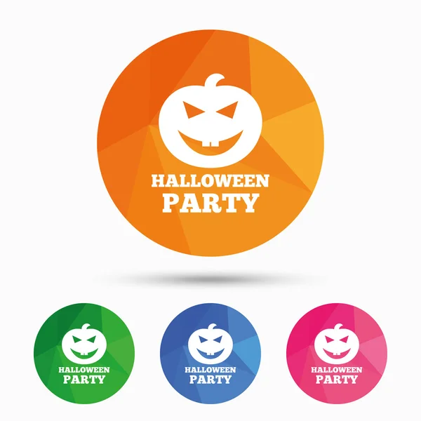 Halloween tök jel ikonok. Halloween party. — Stock Vector