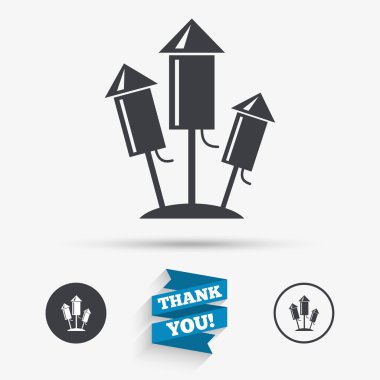 Havai fişek roketler simgeler