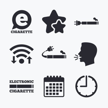 e-sigara işaretler. elektronik sigara simgeler.