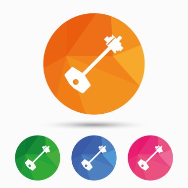 anahtar işareti simgesi. Araç simgesine kilidini.