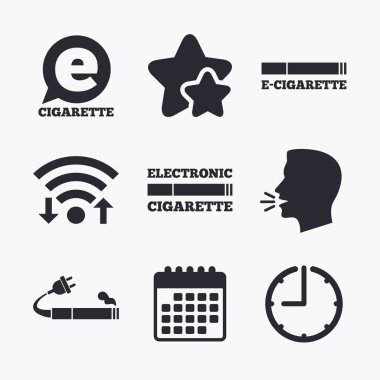 e-sigara işaretler. elektronik sigara simgeler.