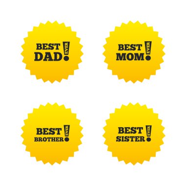 En iyi anne ve baba, kardeş, kardeş simgeler.