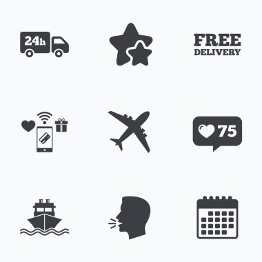 Kargo kamyonu, sevkiyat. Ücretsiz Teslimat Servisi