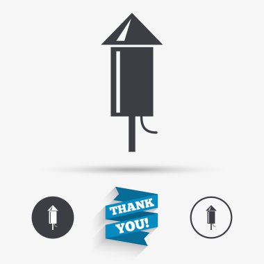 Havai fişek roketler simgeler