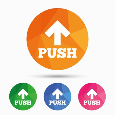 İtme işareti simgesi