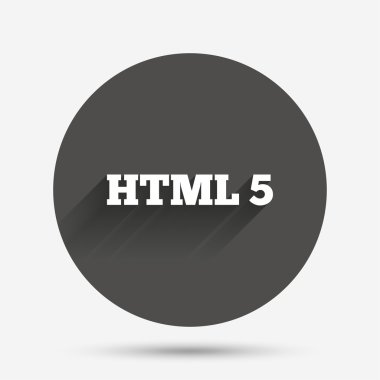 HTML5 işareti simgesi. yeni biçimlendirme dili sembolü.