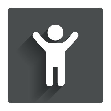 Alt simge. Mutlu genç çocuk sembolü.