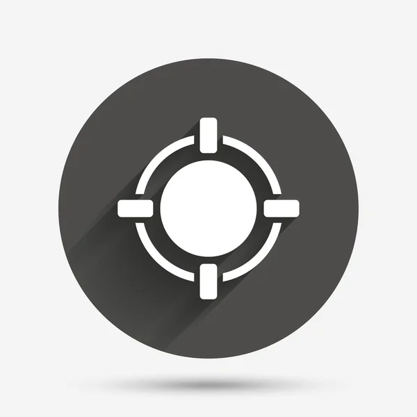 Crosshair signo icono — Vector de stock