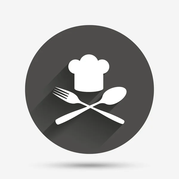 Chapeau de chef signe icône. symbole de cuisson . — Image vectorielle
