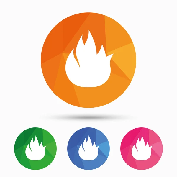 Señales de llama de fuego — Vector de stock