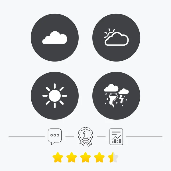 Weather simple icons — Stock Vector