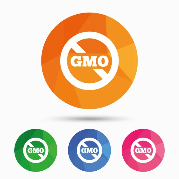 Nenhum ícone de sinal de OGM — Vetor de Stock