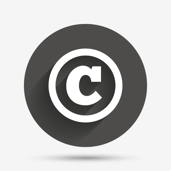 Icono del signo de copyright. Botón Copyright . — Archivo Imágenes Vectoriales