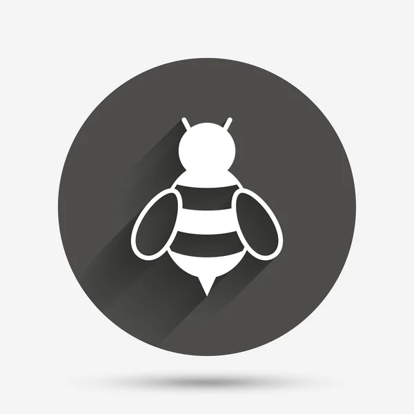 Méh aláírás ikonra. A méhek vagy az API-k-szimbólum. — Stock Vector