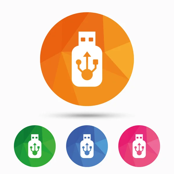 Iconos de unidad flash USB — Vector de stock