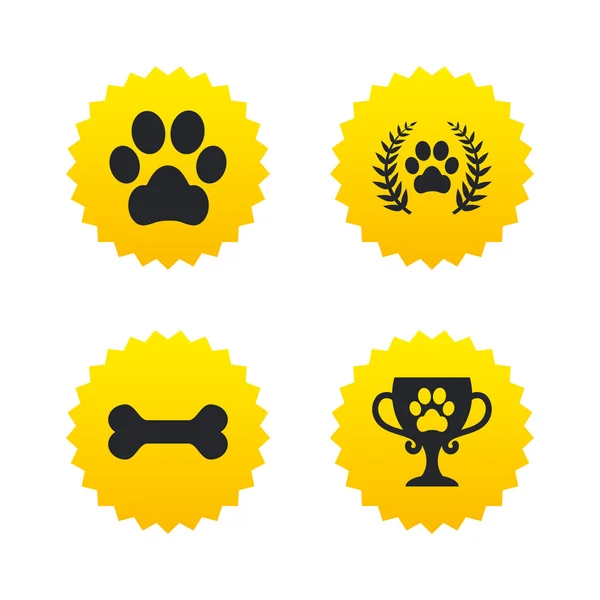 Sällskapsdjur ikoner set — Stock vektor