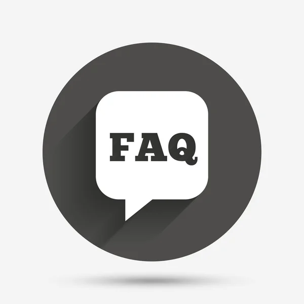 FAQ information sign icon — Stock Vector