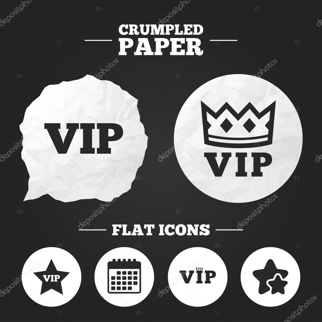 VIP icons. Very important person symbols.