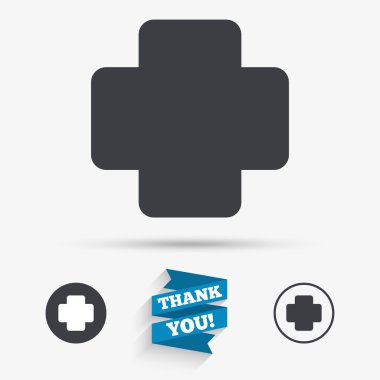 tıbbi haç işareti simgesi. Tanılama sembol.