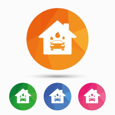 Oto yıkama işareti simgesi. otomatik teller. su damlası