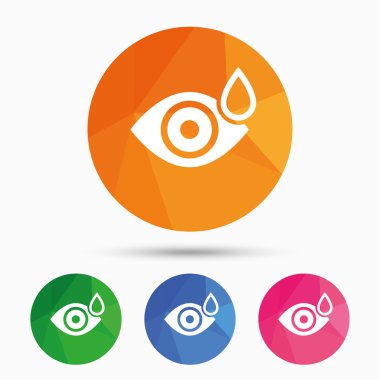 Su damla işareti ile göz