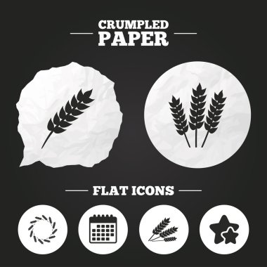 Agricultural icons. Gluten free symbols. clipart