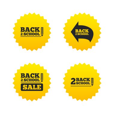 geri okul simgeler. tatil sonrası çalışmalar