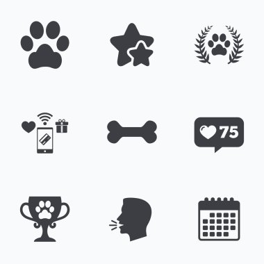 evde beslenen hayvan Icons set