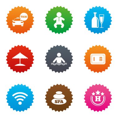 Otel, Oda Servisi simgeler. Yüzme Havuzu.