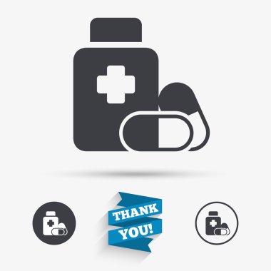 tıbbi hapları işareti simgesi şişe. uyuşturucu sembolü.