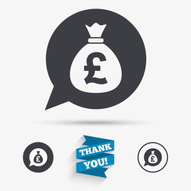 para çantası işareti simgesi. pound gbp para birimi.