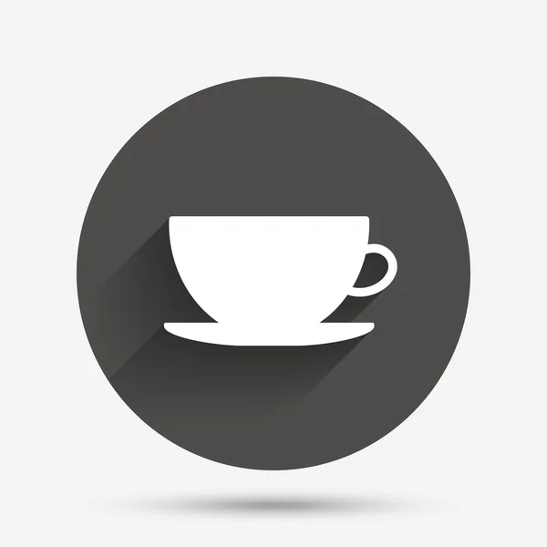 Icono del signo de taza de café. Botón café . — Vector de stock