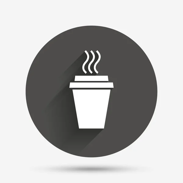 Tome un icono de signo de café — Vector de stock