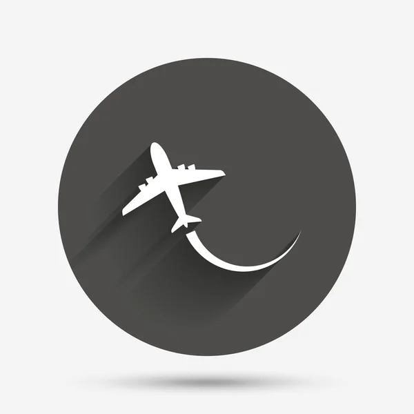 Ikona podepsat letadla — Stockový vektor