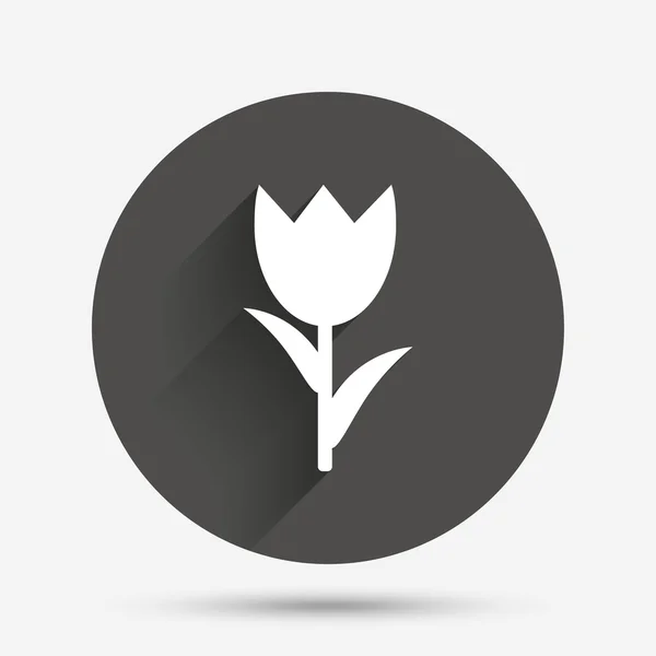 Blomma sign ikonen — Stock vektor