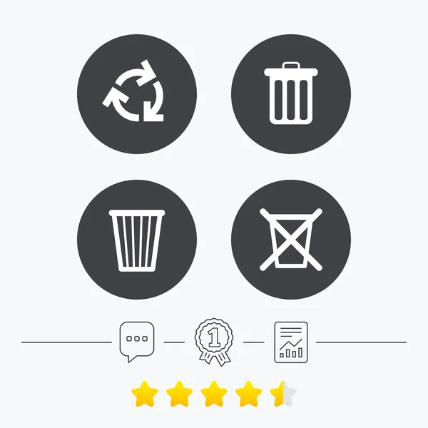 Recycle bin icons — Stock Vector