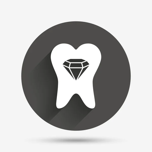 Znak ząb kryształu. Dental prestige symbol. — Wektor stockowy