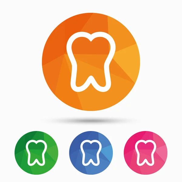 Tooth simple icon — Stock Vector