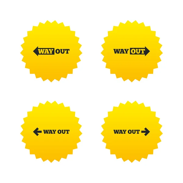 Way out icons — Stock Vector