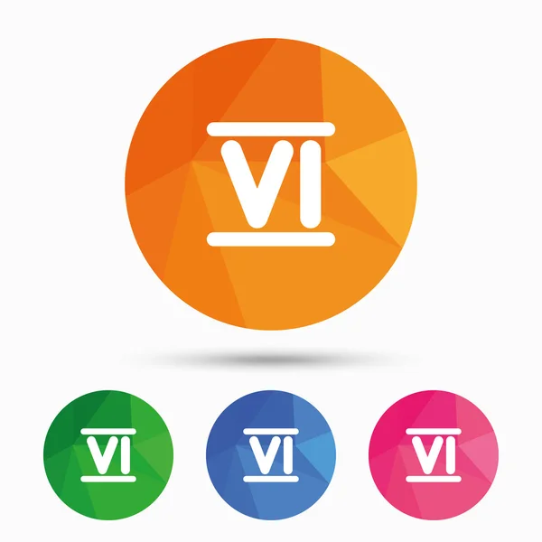 Roman numeral icons — Stock Vector