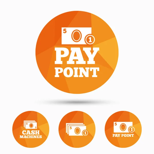 Pay point icons — Stock Vector