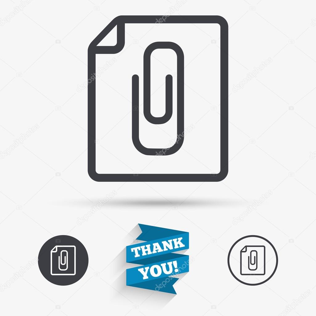 File annex icon. Vector