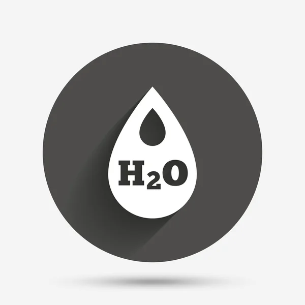 H2O Icono de señal de gota de agua. Lágrima símbolo . — Archivo Imágenes Vectoriales