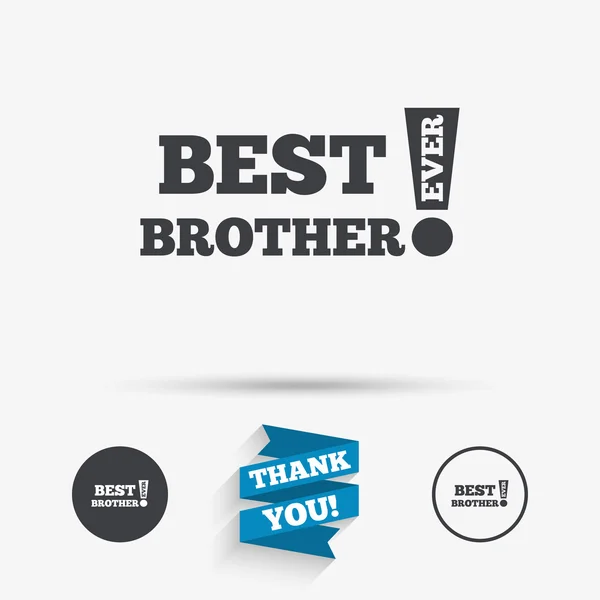 Beste broer ondertekenen ooit pictogram. Award symbool. — Stockvector